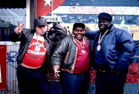 Los tres flacos de Fat Boys, en Nueva York, allá en 1989 (foto: Paul Natkin/WireImage)