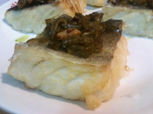 Bacalao frito, en Iretza Sagardotegia (foto: Cuchillo)