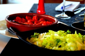 ensalada de lechuga y chorizo cocido, foto by zuloko