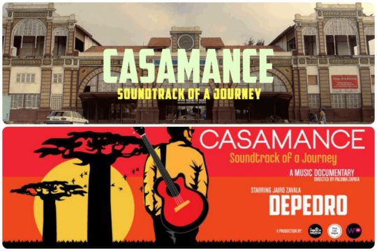 Cartelería a propósito de 'Casamance. Soundtrack of a journey', documental de Paloma Zapata.