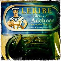 Filetes de anchoas Leribe. Lamentable