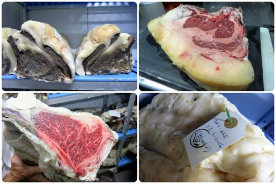 Así luce la carne madurada en seco de Iruki, en Laia (fotos: Cuchillo)