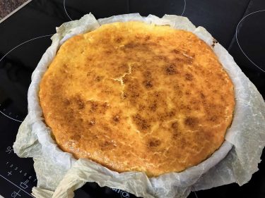 Versión casera de la tarta de queso La Viña (foto: Uve)